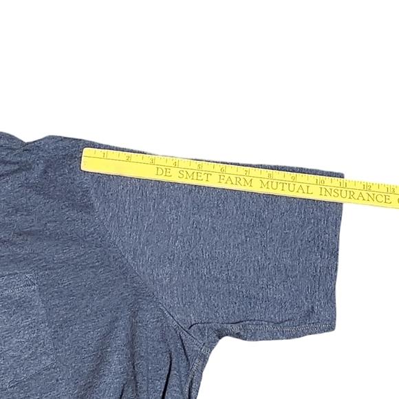 PRANA Polo Shirt Men’s XXL Blue Short Sleeve Button Up Pocket Sustainable Casual - Picture 9 of 10